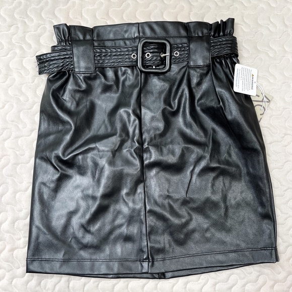 Active USA Dresses & Skirts - Faux Leather High Waisted Skirt